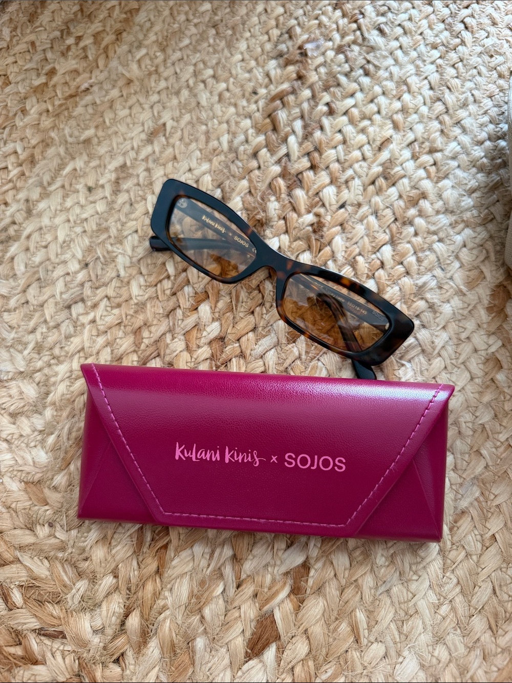 Kulani Kinis x Sojos Women's Rectangular Tortoiseshell Sunglasses - Brown Lenses